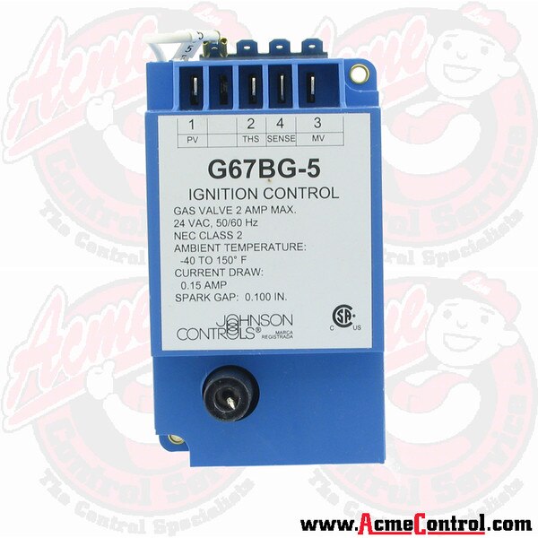 Buy New and Repaired HVACR parts such as G67BG5 from Acme Controls